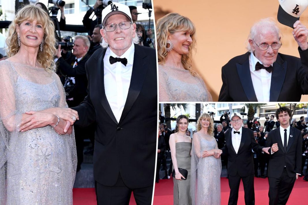 Laura Dern and dad Bruce are joined by her kids for rare three-generation outing at Cannes