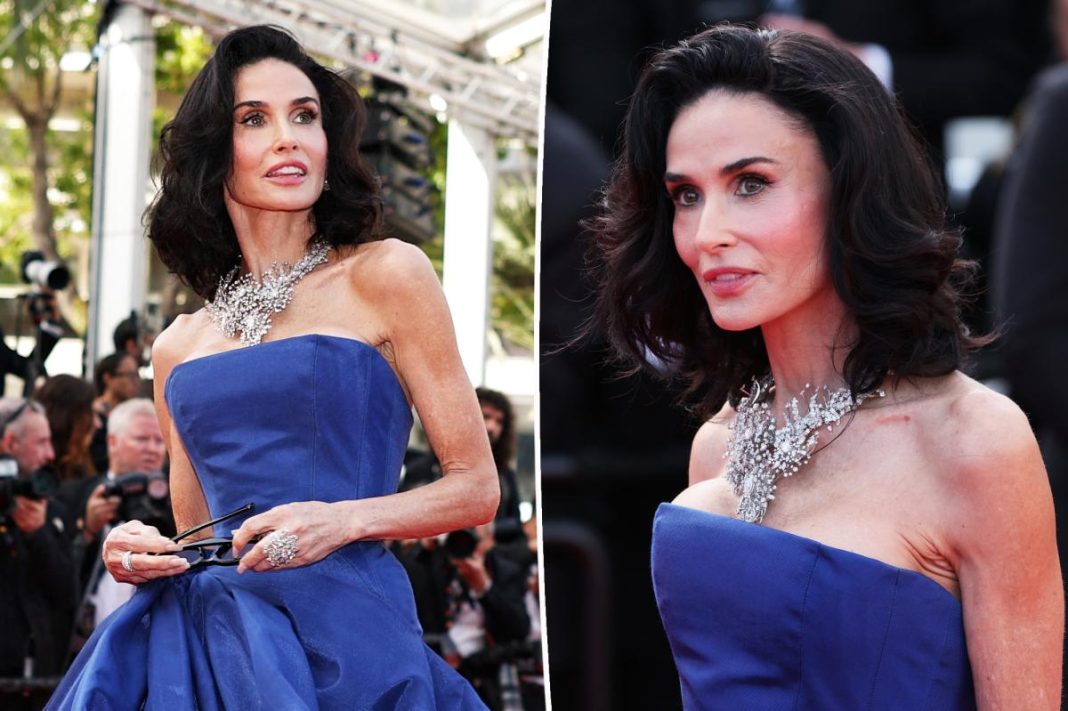 Demi Moore swaps signature long hair for shoulder-length look in Cannes