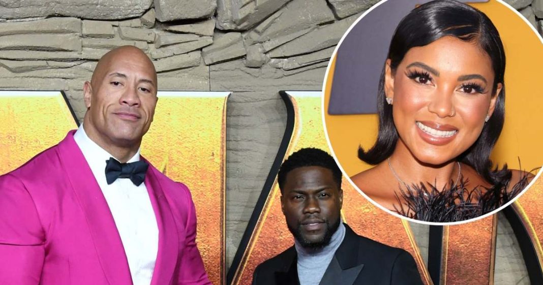 Dwayne Johnson Makes Raunchy Jokes, Flirts With Kevin Hart's Wife at Roast