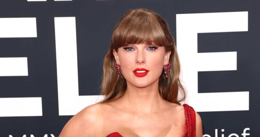 Taylor Swift Wears Affordable $200 Dress and Black Ribbon in Her Hair in NYC