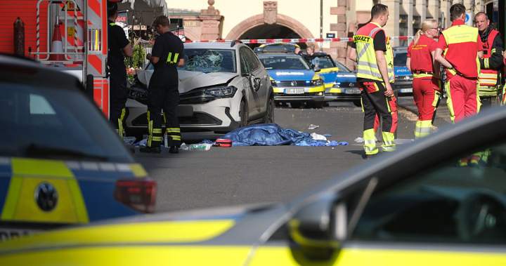 Driver plows into crowd at shopping area in Germany, killing 2