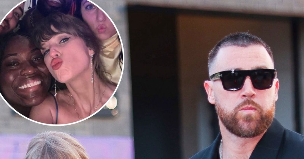 Taylor Swift Snaps Selfies as Travis Kelce's Date at George Karlaftis' Wedding