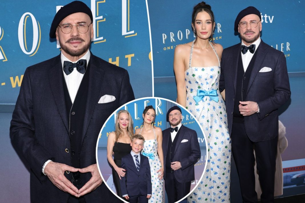‘Propeller One-Way Night Coach’ NY premiere red carpet: John Travolta, Ella Bleu Travolta and more