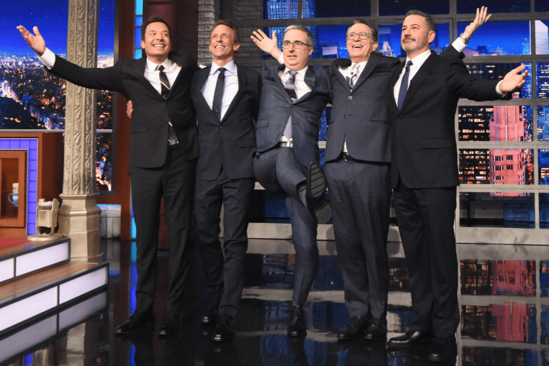 Late-night hosts crash ‘Colbert,’ he reveals which A-list actress he was ‘wildly attracted’ to