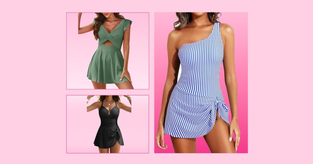 17 Tummy-Smoothing Swim Dresses That Instantly Flatter a Belly Pouch