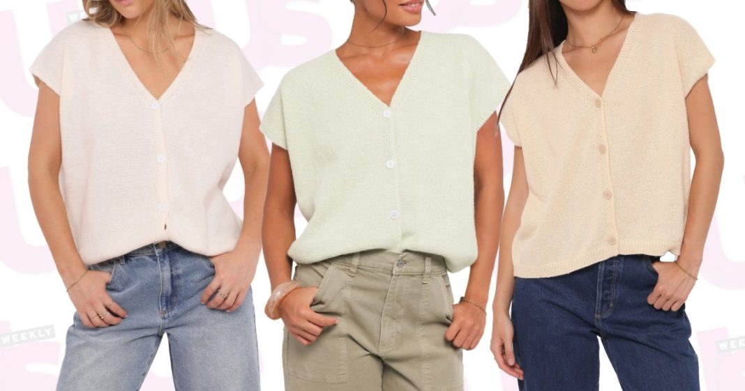 This Pastel Sweater Vest Is the Effortless Layer You'll Wear Through August