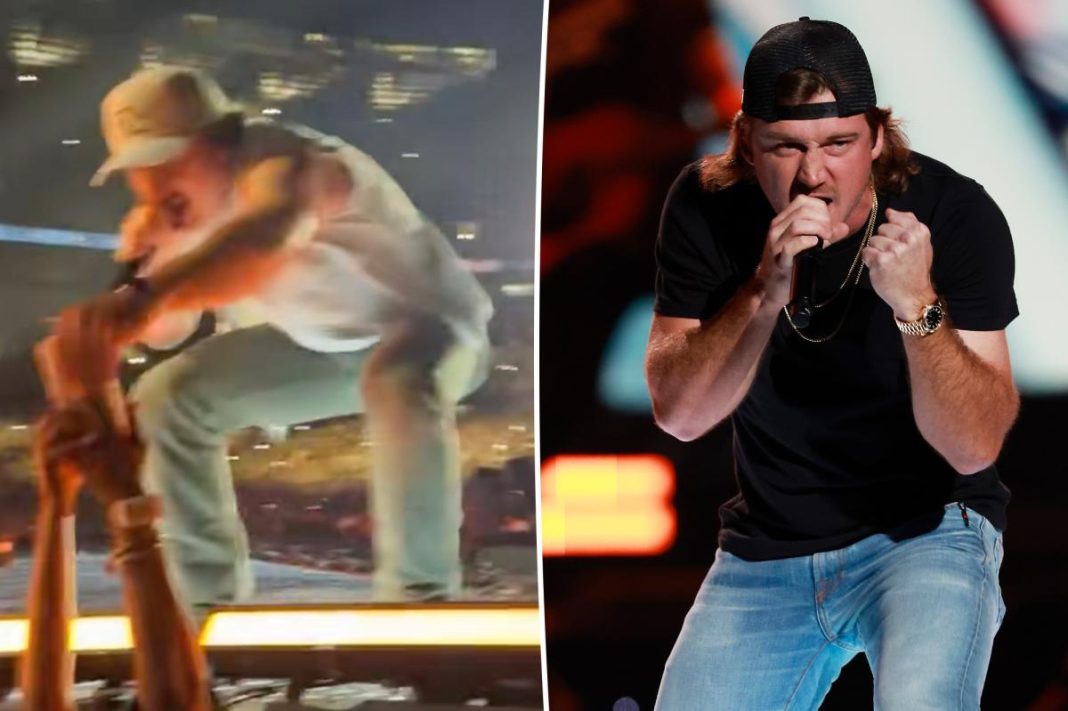 Morgan Wallen caught on video ripping phone out of security guard’s hand, flinging it across stage