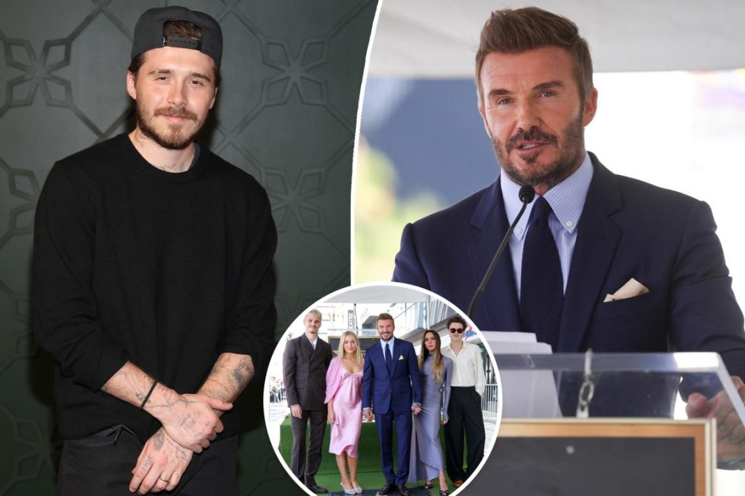 David Beckham shuts down interview question about son Brooklyn as family feud rages on