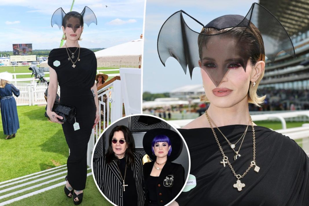 Kelly Osbourne honors late dad Ozzy with bat-shaped fascinator at Royal Ascot