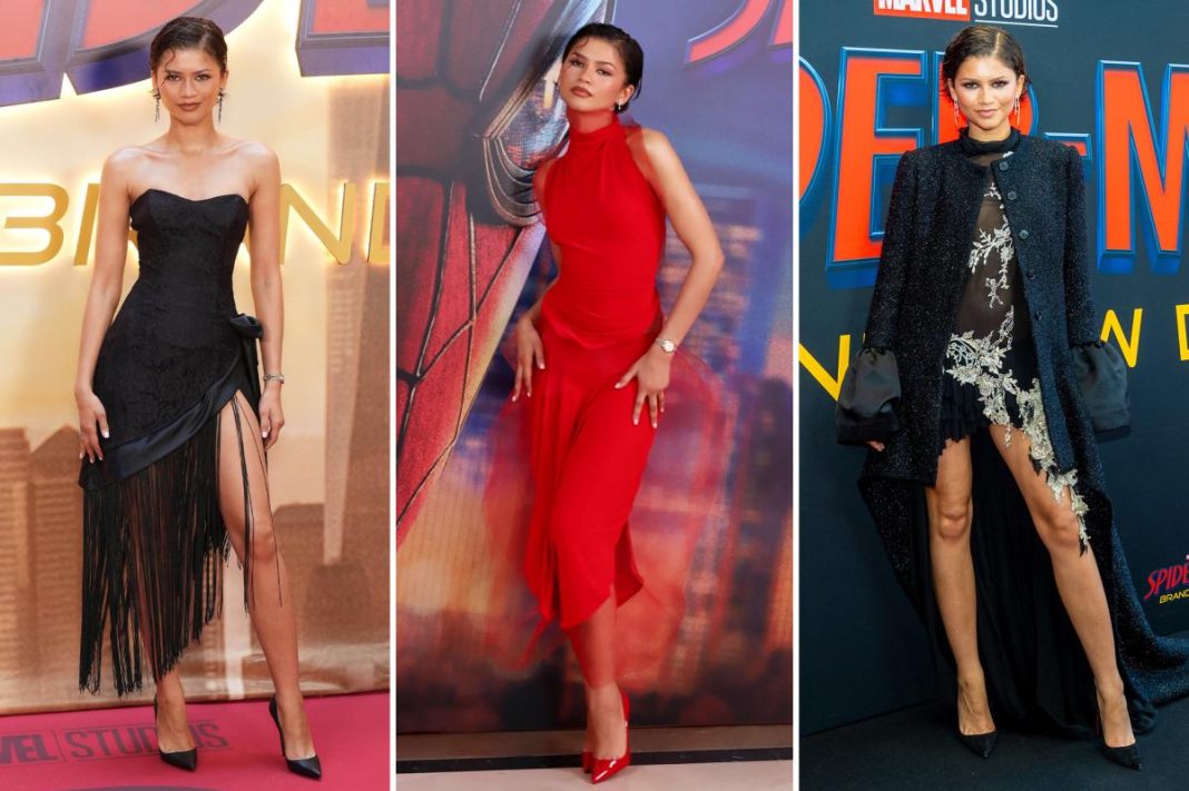 Zendaya’s ‘Spider-Man: Brand New Day’ press tour looks are black, white and red all over