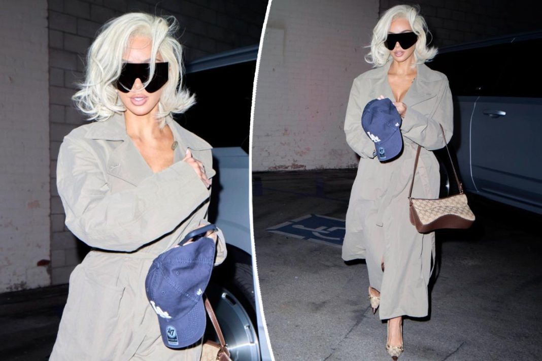 Kim Kardashian debuts new bleached blond hair while stepping out in Los Angeles