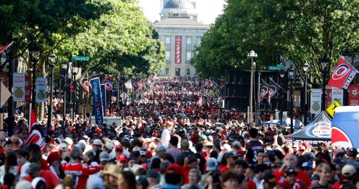 Hurricanes fans jam into downtown Raleigh for team’s Stanley Cup parade, celebration
