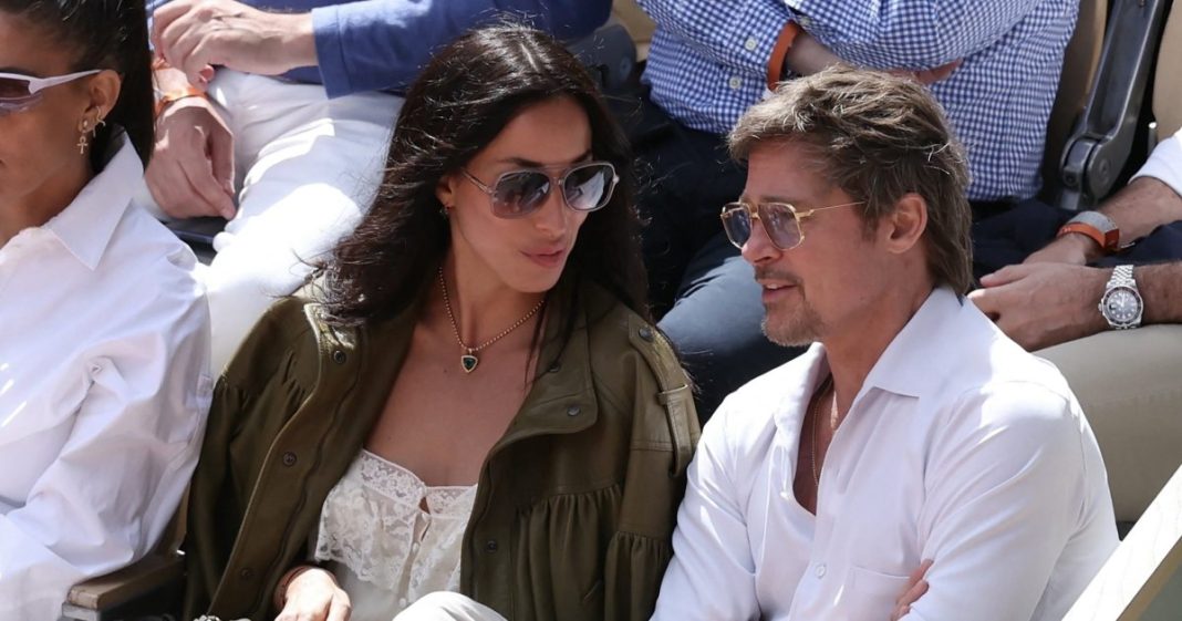 Brad Pitt and His Girlfriend Ines de Ramon Show PDA at French Open