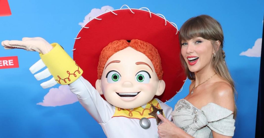 Taylor Swift Rocks Dreamy Western-Inspired Dress at 'Toy Story 5' L.A. Premiere