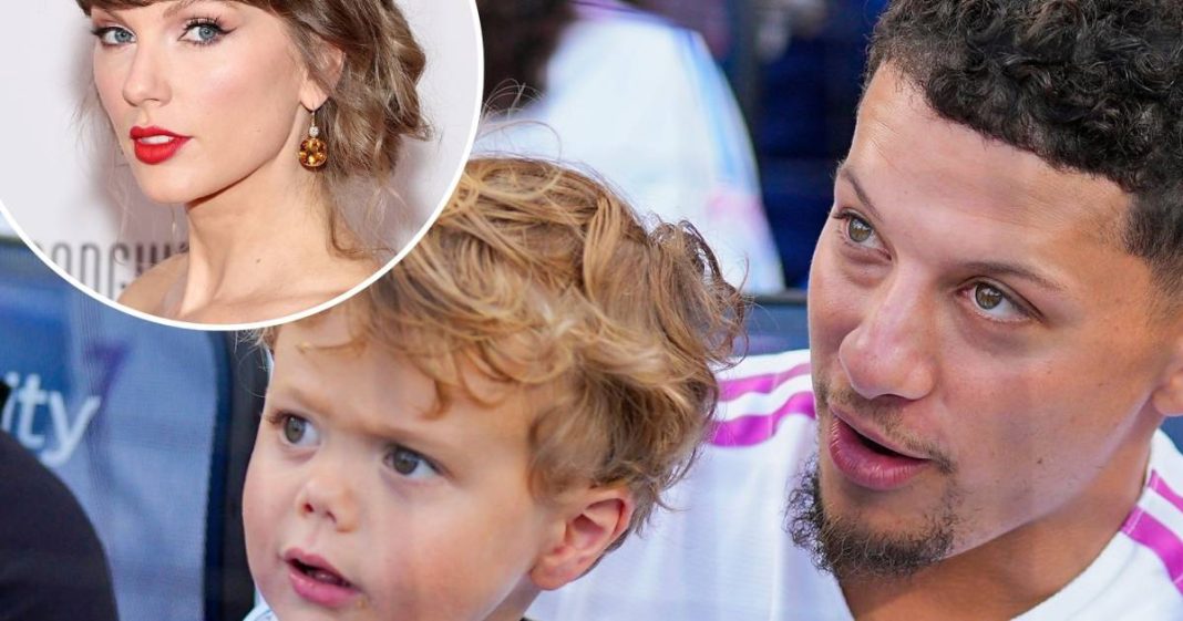 Patrick and Brittany Mahomes' Son Reacts to Seeing Taylor Swift Stadium Photo