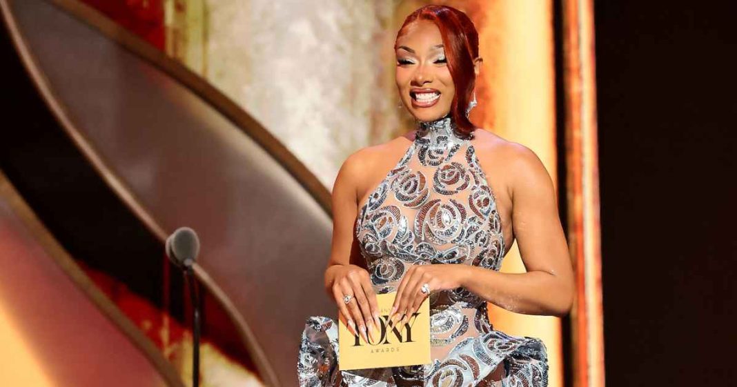 Megan Thee Stallion, More Pushed the Envelope in Naked Dresses at 2026 Tonys