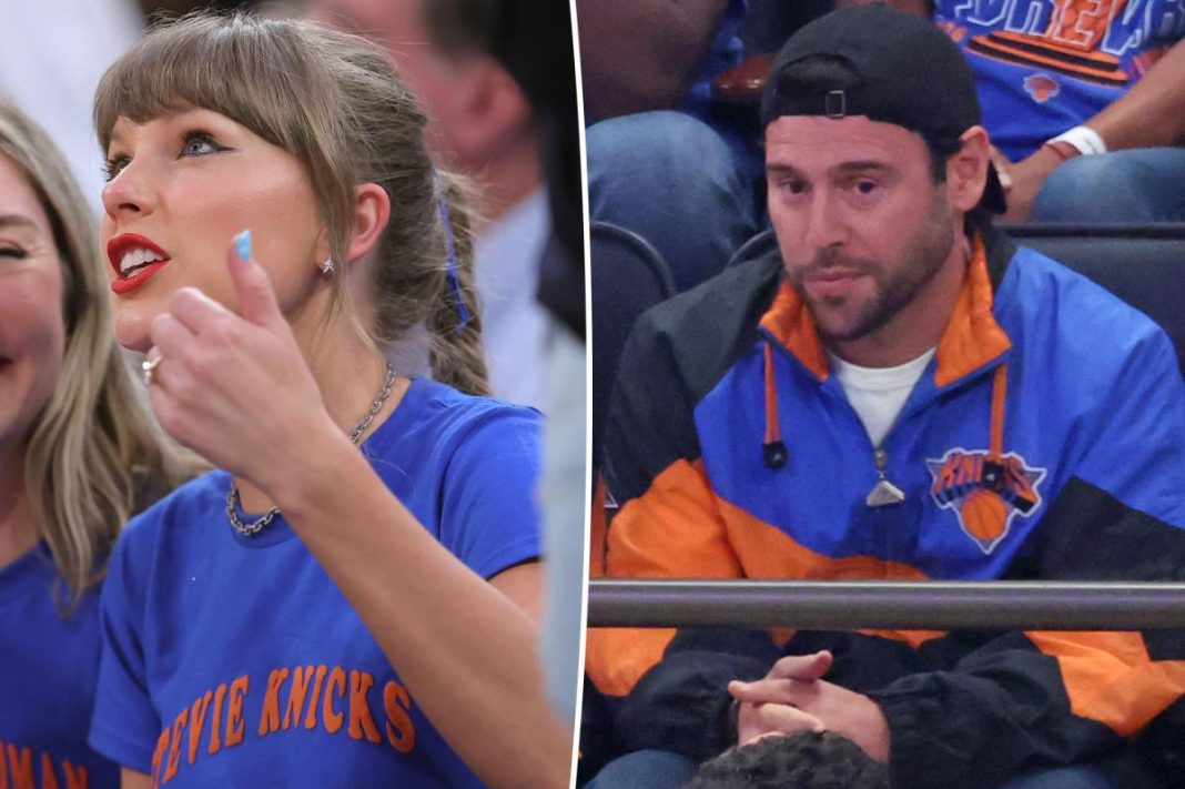 Scooter Braun risks run-in with nemesis Taylor Swift on Knicks date night with Sydney Sweeney