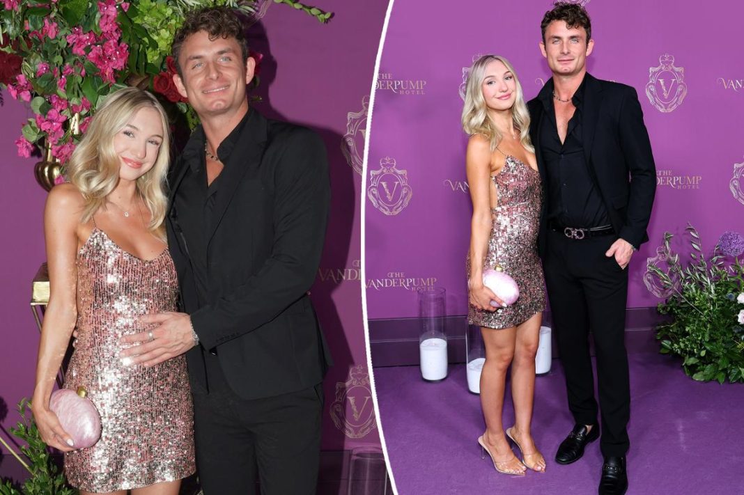 James Kennedy’s pregnant girlfriend debuts baby bump in couple’s first red carpet together