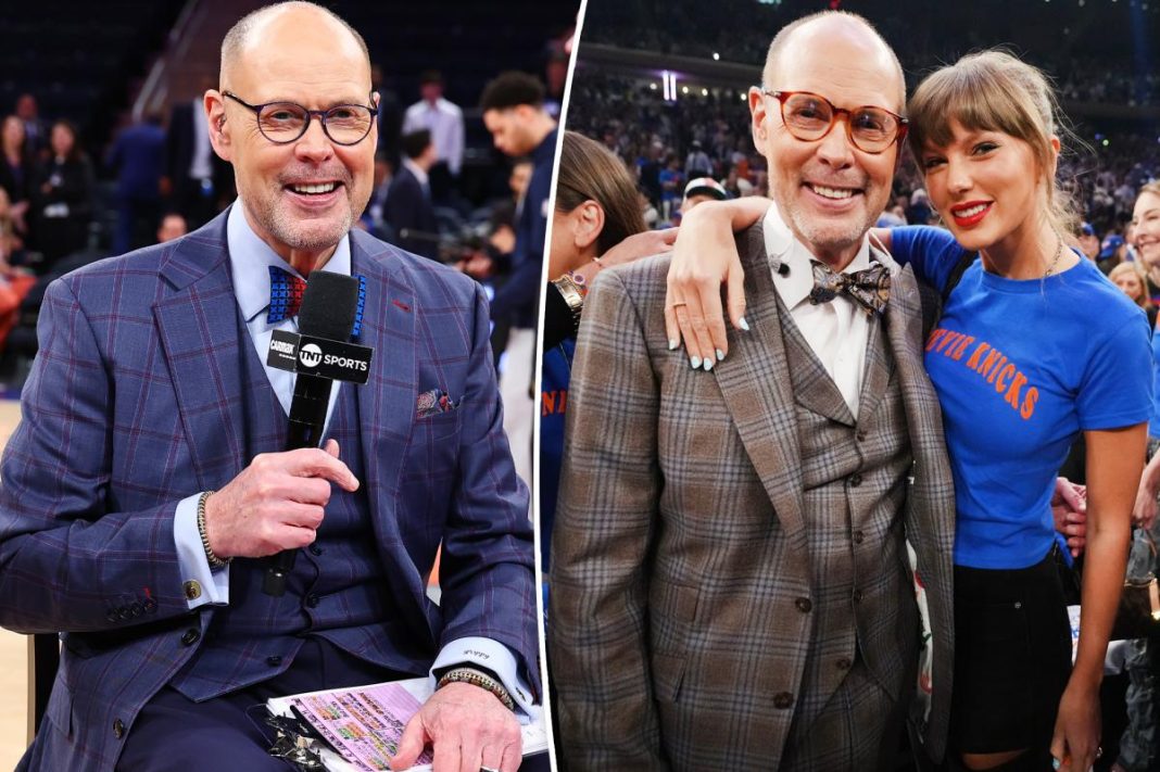 Taylor Swift makes NBA broadcaster Ernie Johnson ‘the coolest grandpa in the world’ with courtside Knicks pic