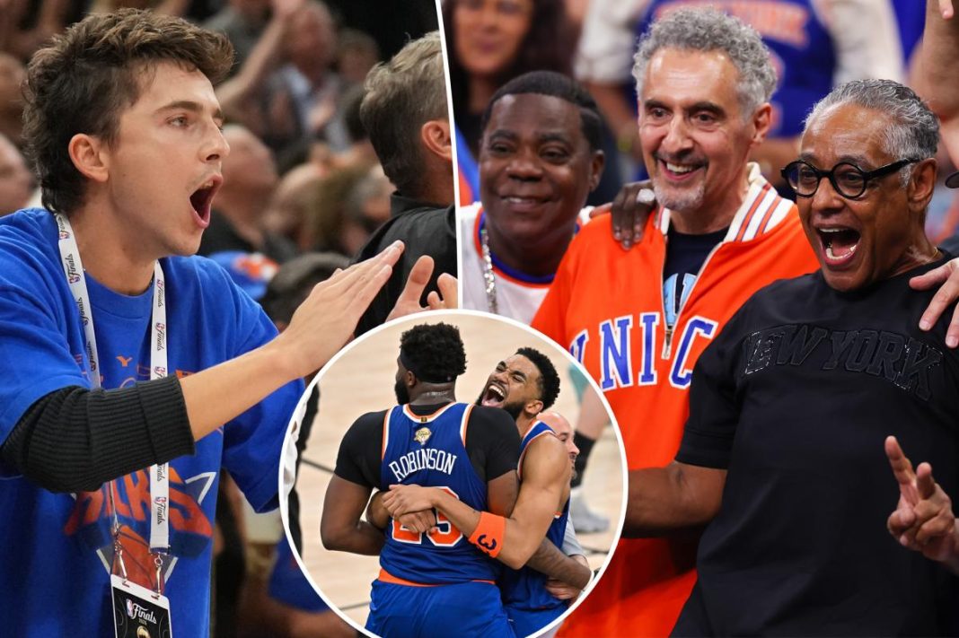 Prince Harry, Timothée Chalamet and more celebs celebrate Knicks’ NBA championship