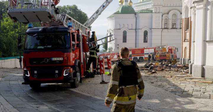 Russian missile strikes kill 11 in Ukraine, damage religious landmark, officials say